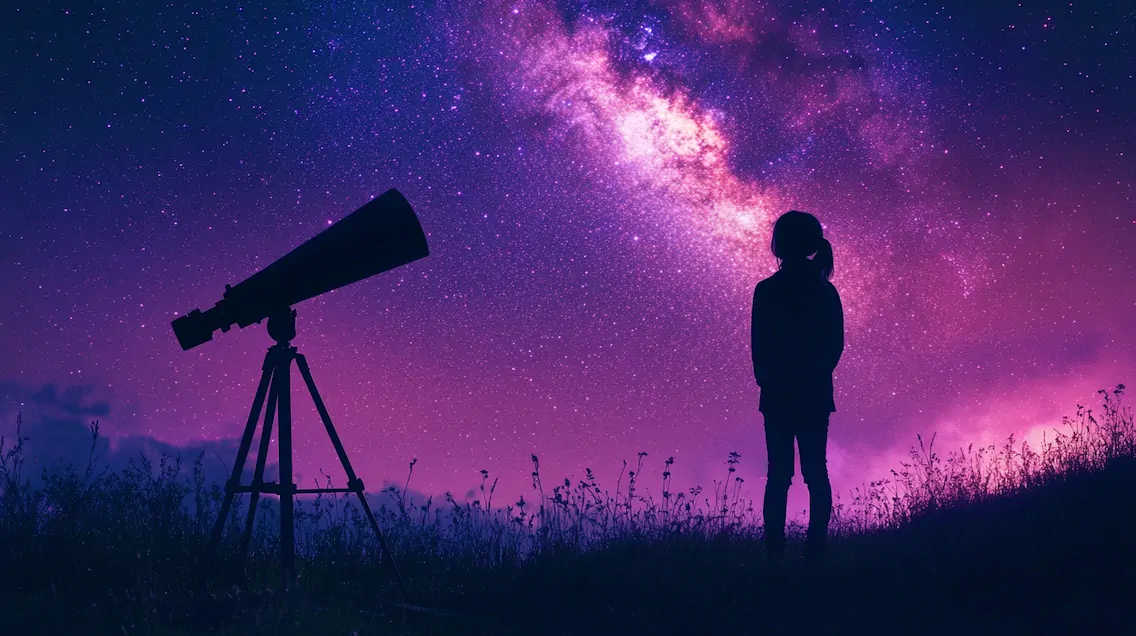Silhouette sous les étoiles